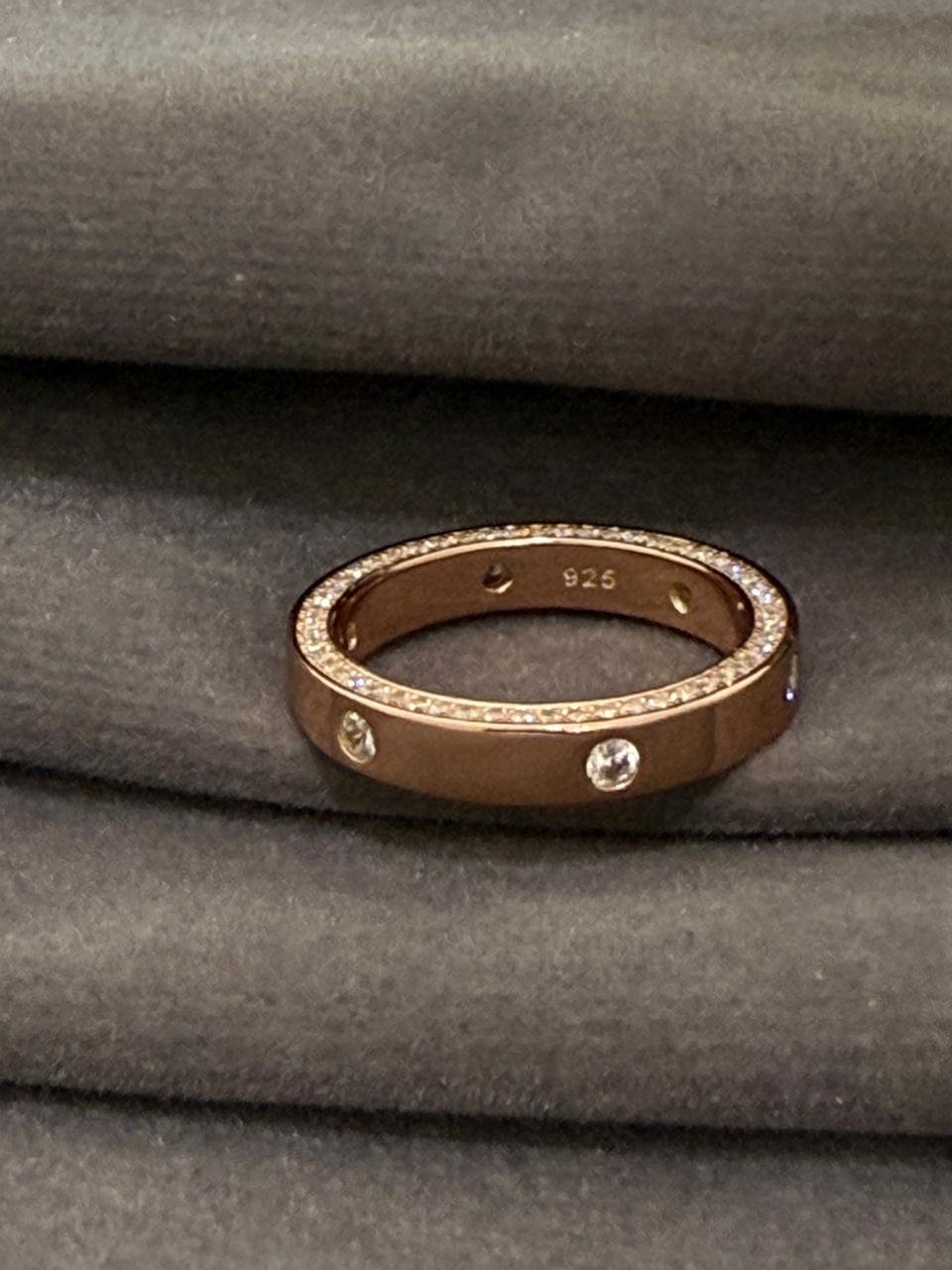 Premium Rose Gold plated 92.5 Silver  Classy Love Ring